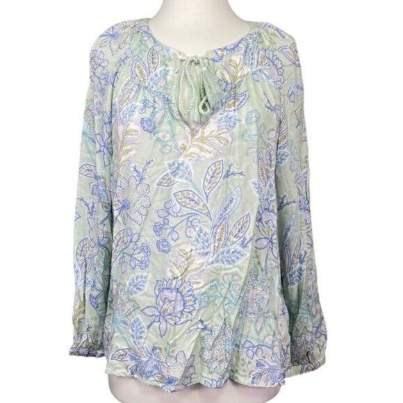 Lucky Brand Long Sleeve Blouse Size Medium - Picture 1 of 5